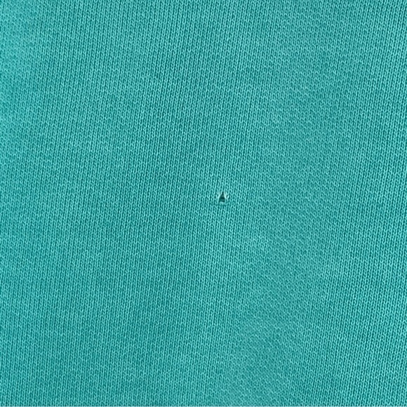 Chubbies Sweatshirt Mens Size Large 1/4 Zip Pullover Teal Made In USA Flaw - Picture 10 of 13
